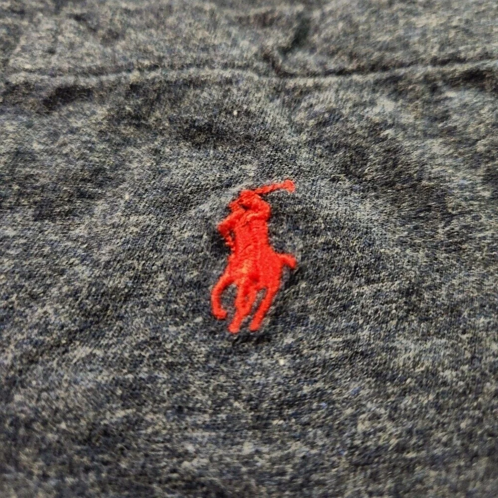Polo Ralph Lauren Mens T-Shirt XL Gray Red Logo